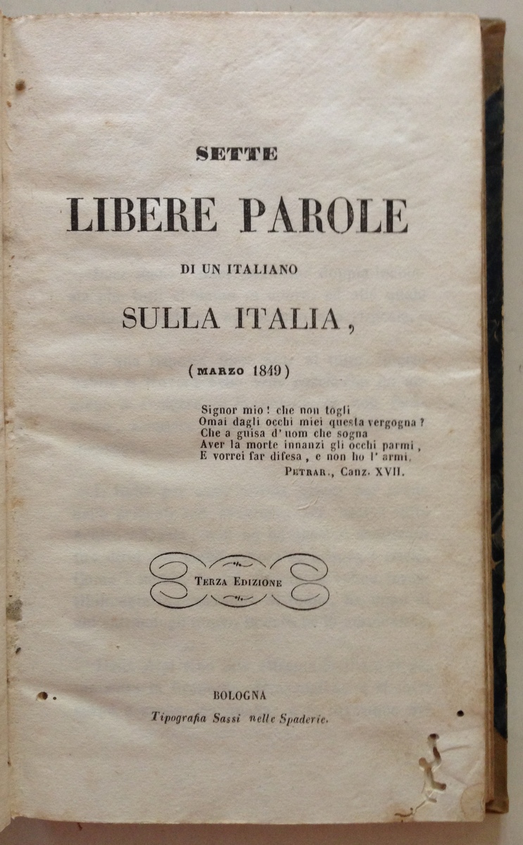CM Curci Sette Libere Parole di un Italiano Sulla Italia …