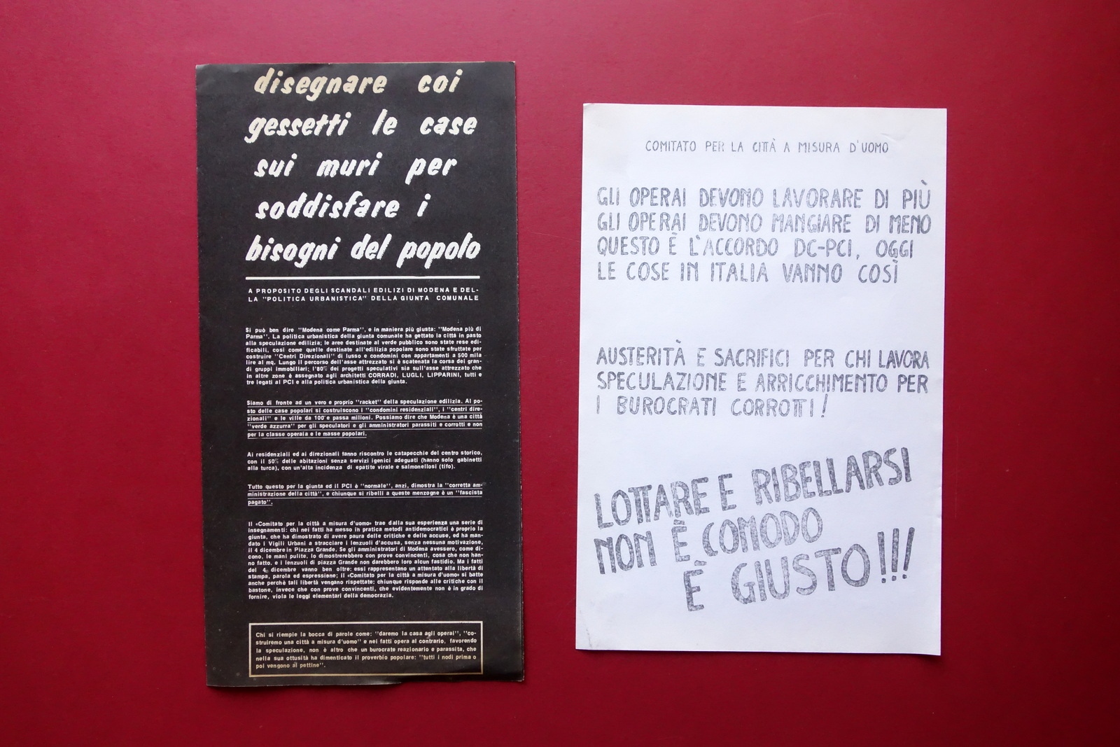 Contestazione Modena Abuso Edilizio Urbanistica Anni '70 CGIL Direzionale 70