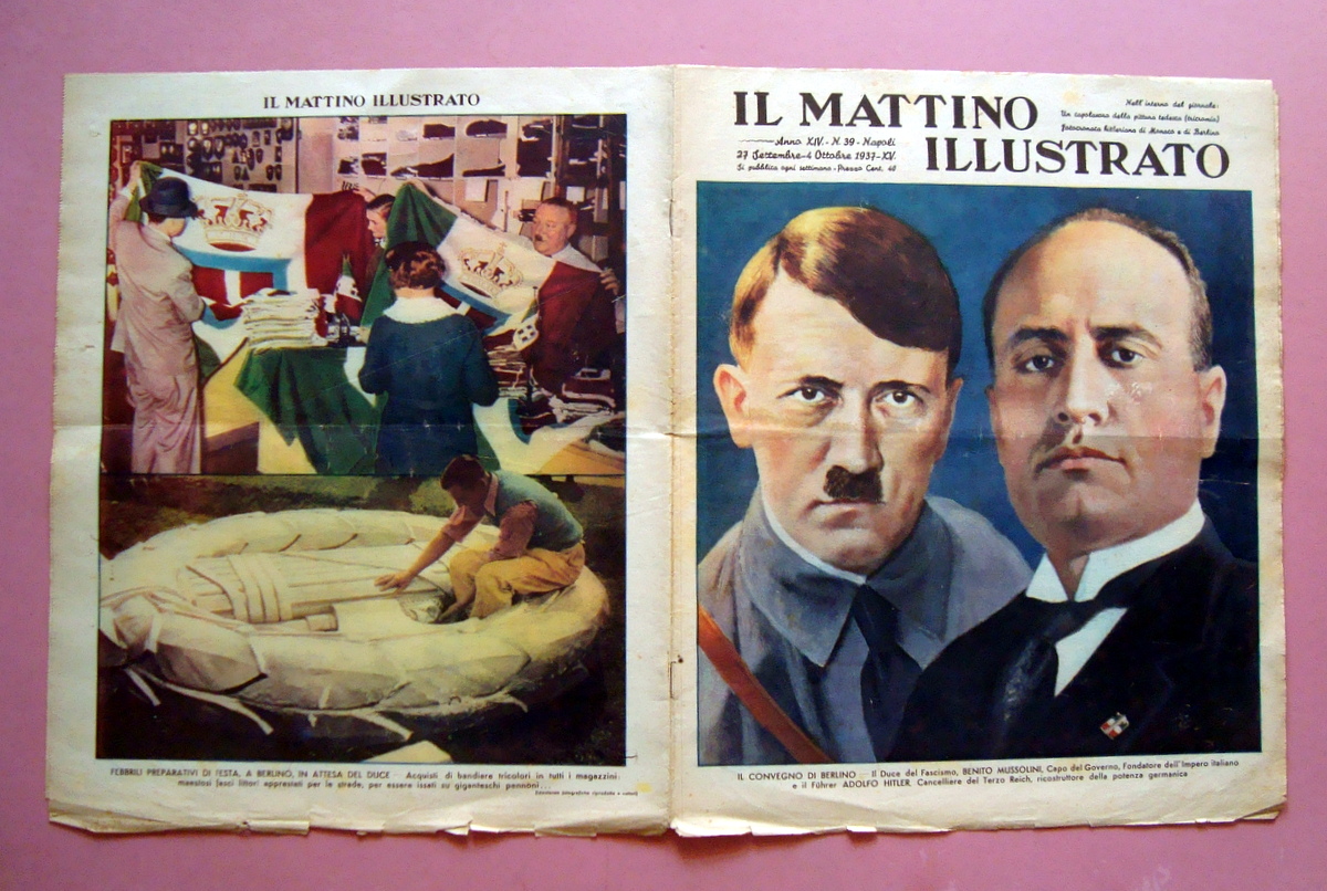 Convegno di Berlino Benito Musolini Adolfo Hitler Il Mattino Illustrato …