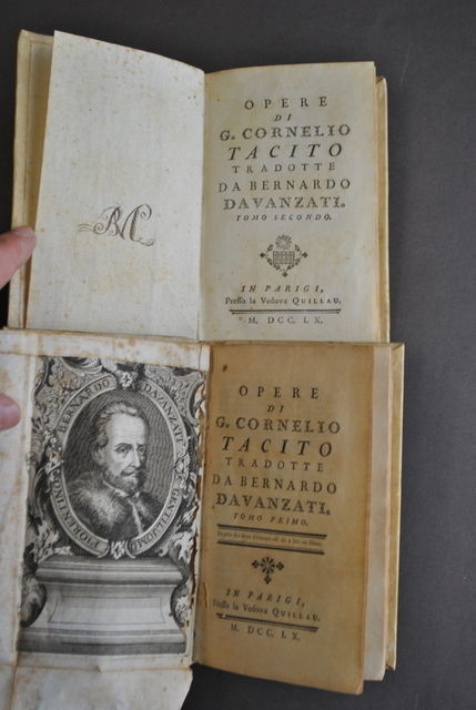 Cornelio Tacito Opere 1760 Traduzione Davanzati Vedova Parigi Quillau