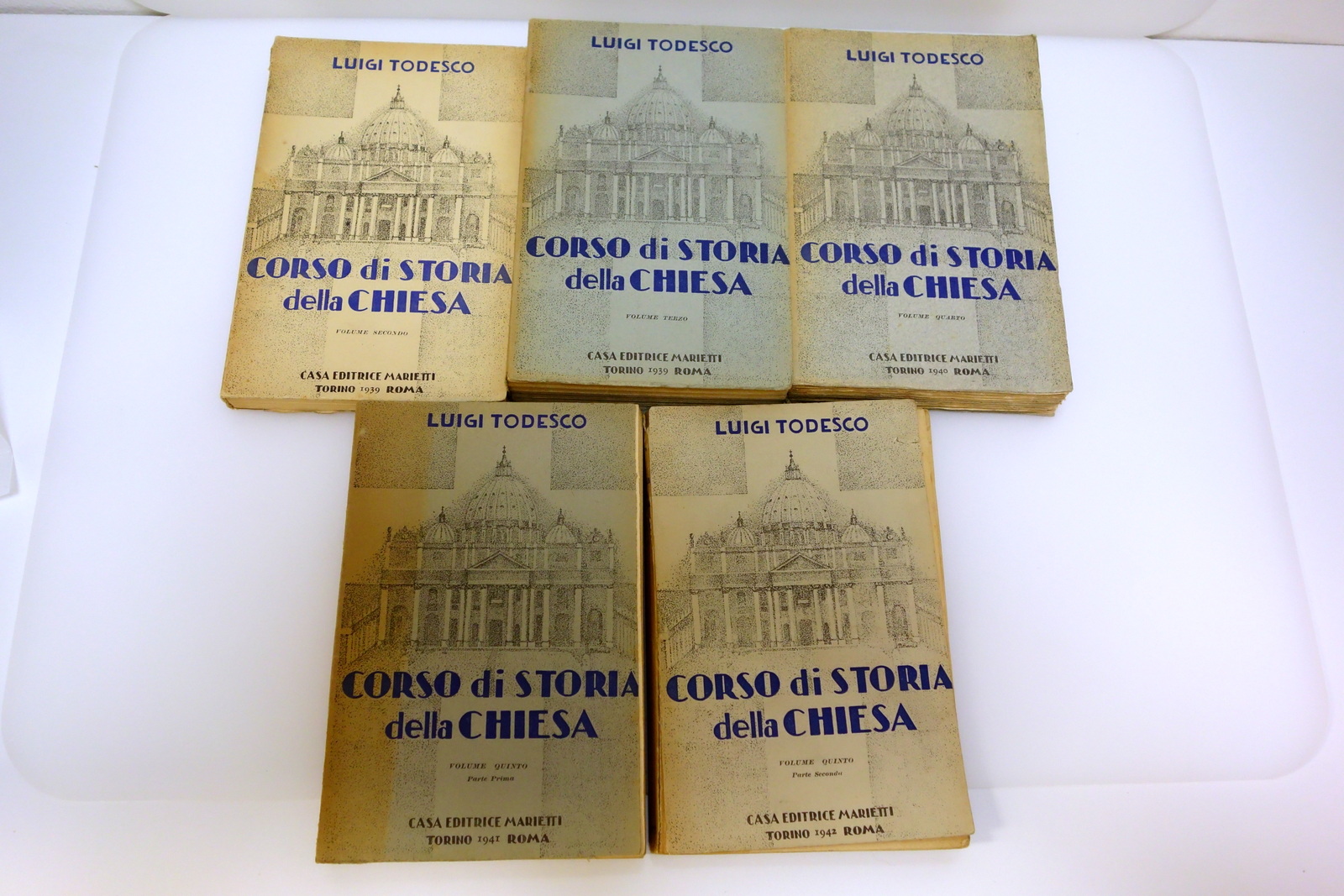 CORSO DI STORIA DELLA CHIESA VOLUMI 2-5 TODESCO MARIETTI 1939 …