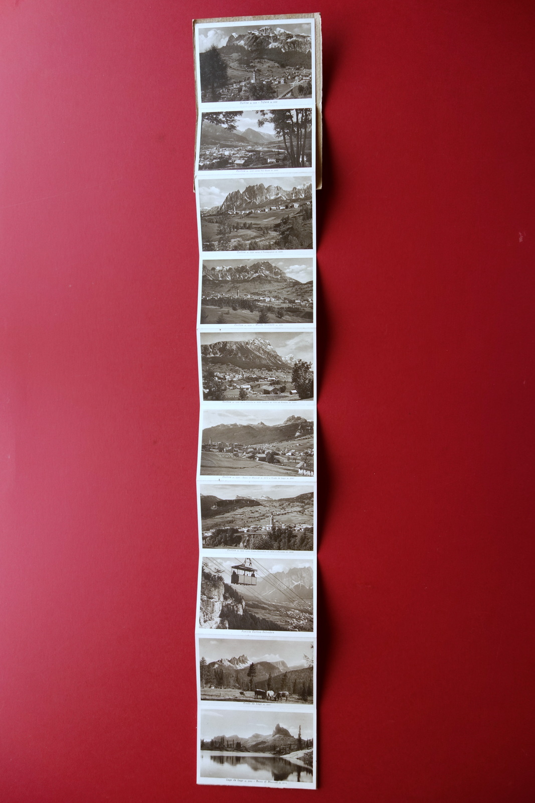 Cortina d'Ampezzo Dolomiti Libretto a Fisarmonica Ghedina 20 Fotocartoline