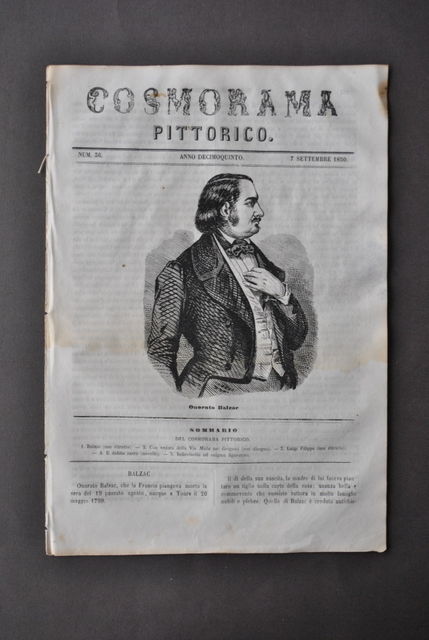 Cosmorama Pittorico Svizzera Grigioni Via Mala Balzac Luigi Filippo 1850