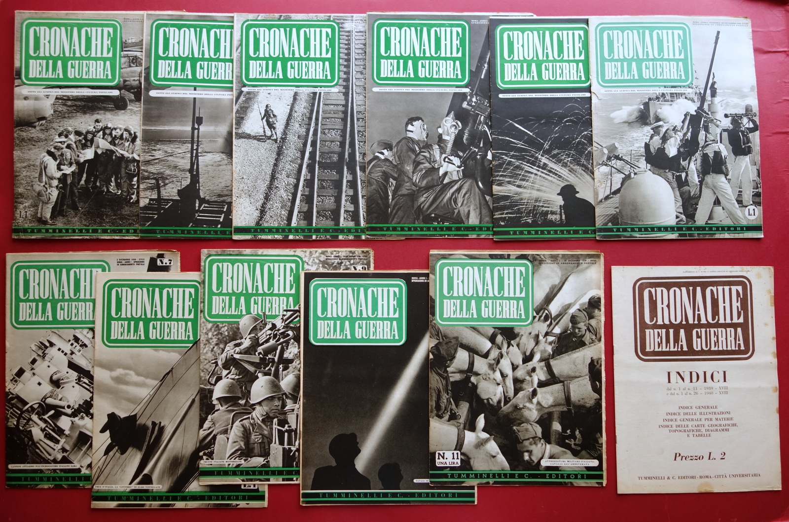 Cronache della Guerra Anno I 11 Numeri Anno Completo 1939 …