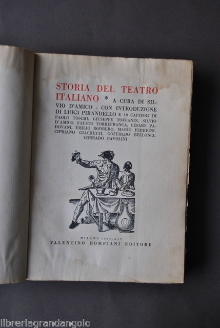 D'Amico Pirandello Storia del Teatro Italiano Toffanin Pavolini Amico 1936