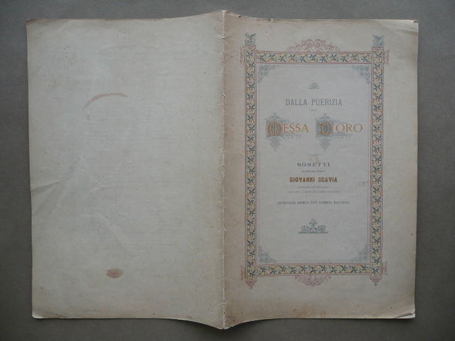 Dalla Puerizia Alla Messa D'Oro Sonetti Giovanni Scavia Castellazzo Bormida …