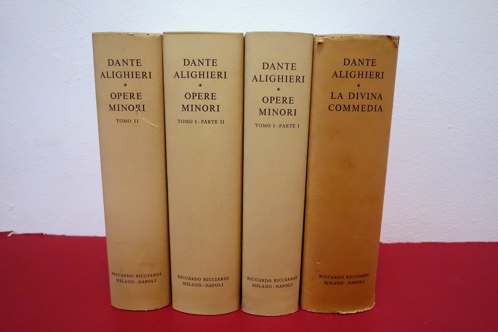 Dante Alighieri Opere Ricciardi Milano 1957-1984 4 Volumi Completo