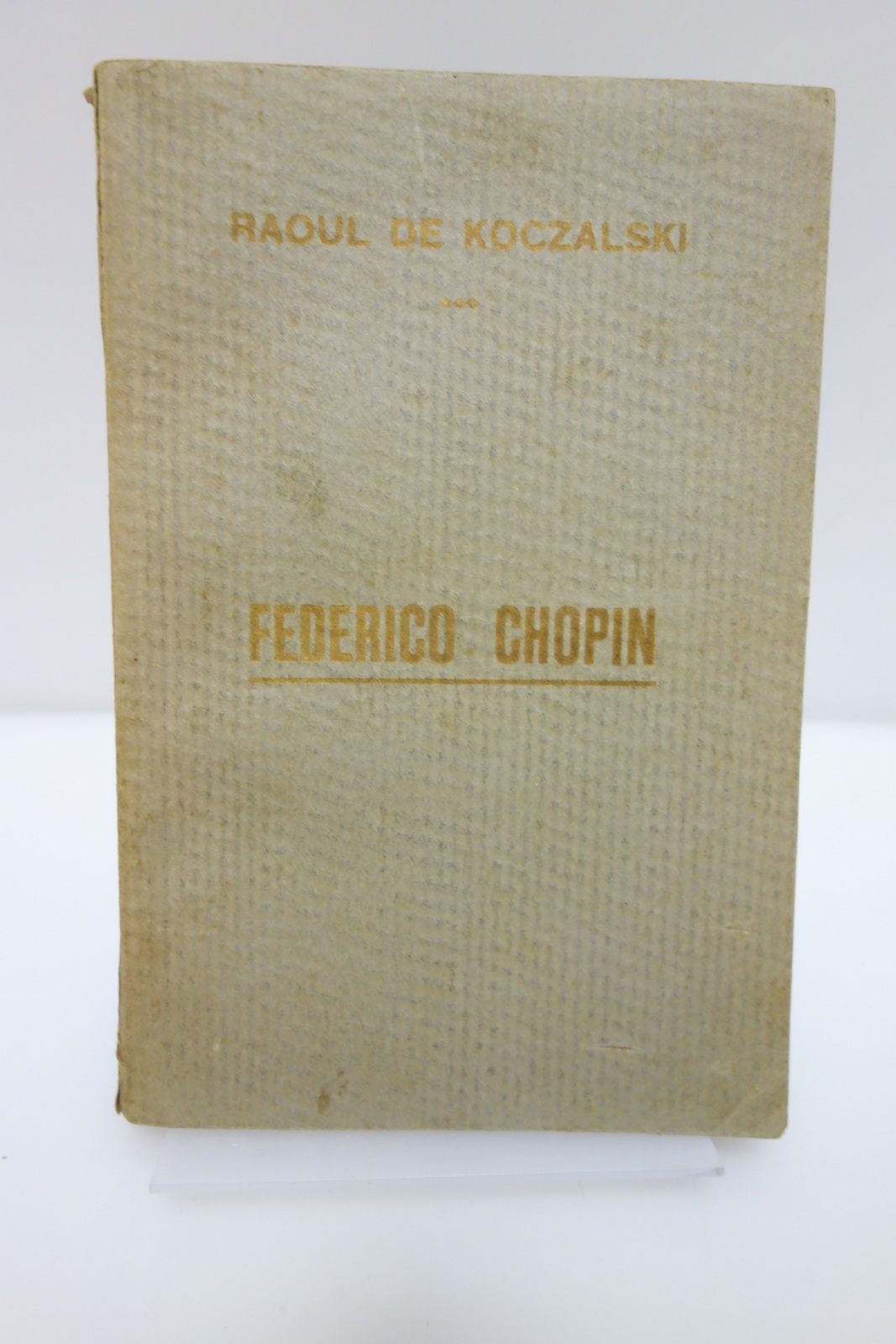 DE KOCZALSKI FEDERICO CHOPIN QUATTRO CONFERENZE ANALITICHE ED. FIAMMA 1927 …