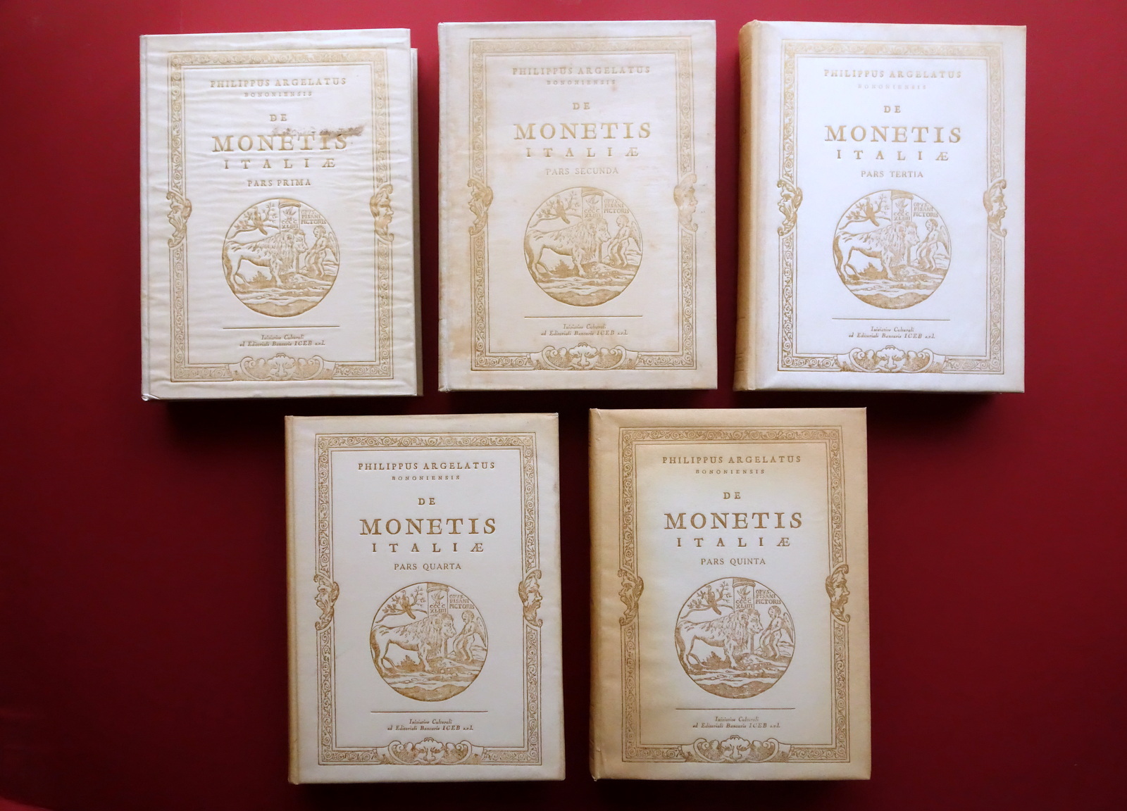 De Monetis Italiae Philippus Argelatus 1750-59 5 Volumi Anastatica 1982-1984