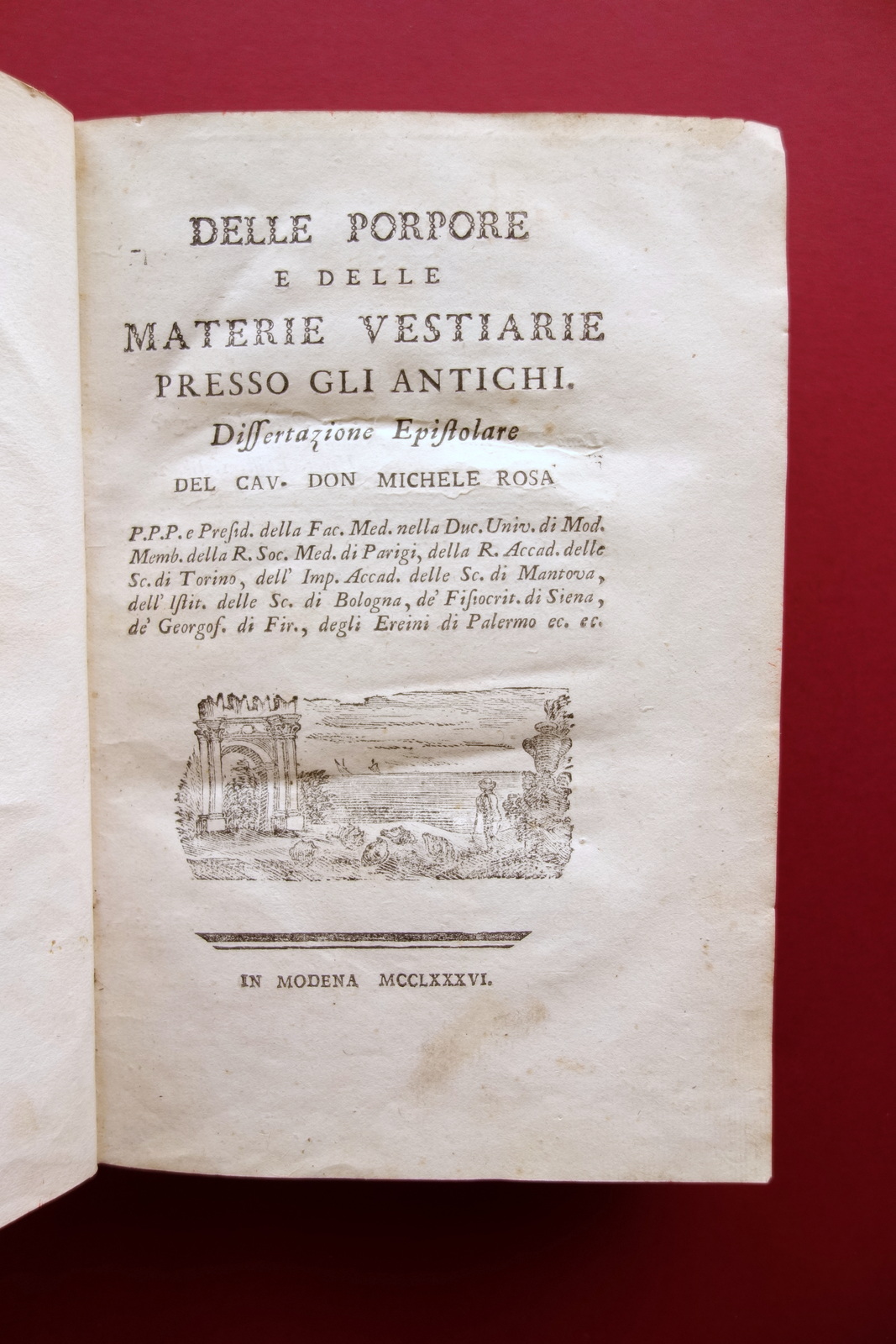 Delle Porpore e delle Materie Vestiarie presso gli Antichi Rosa …