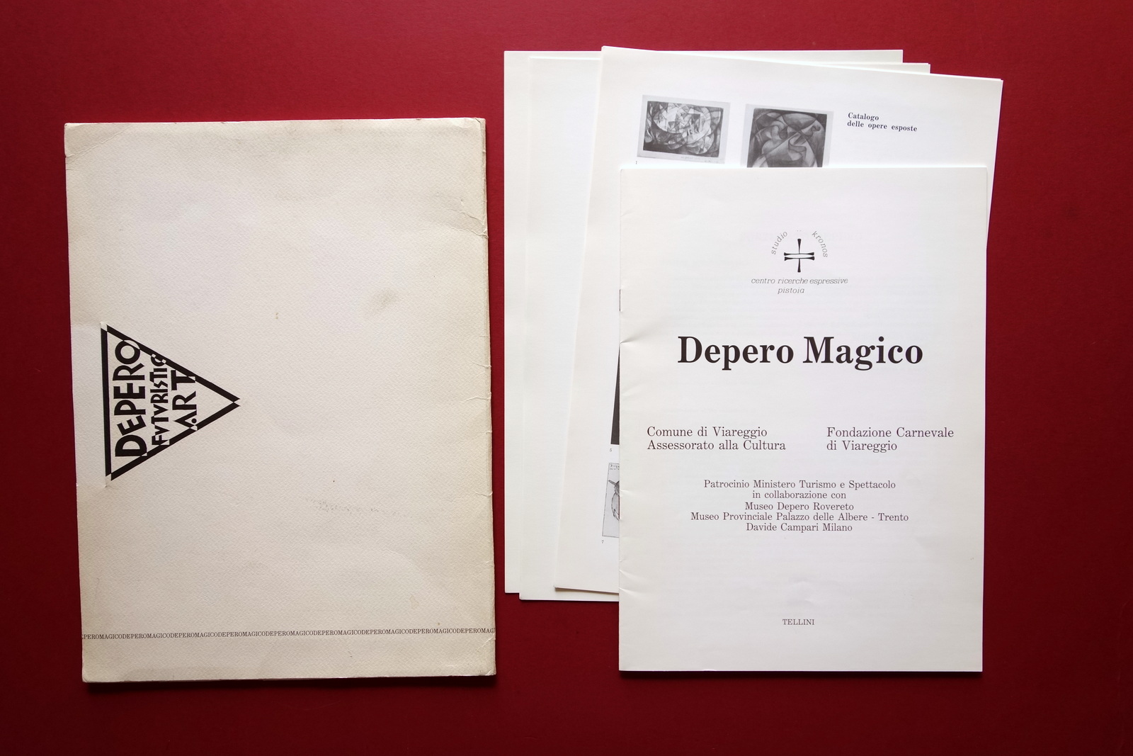 Depero Magico Studio Kronos Tellini Catalogo Mostra Viareggio Futurismo 1987