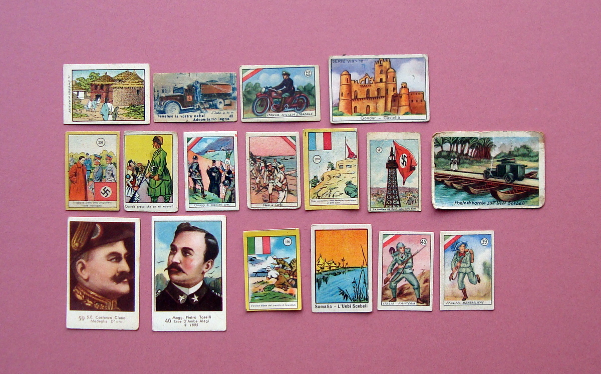 Diciassette Figurine Militari Apua WW2 Corpi Fanteria Bersaglieri Autarchia