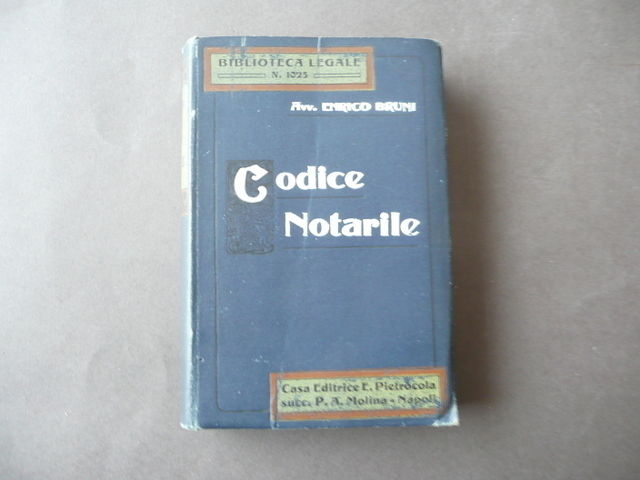 Diritto Codice Notarile Legge Regolamento Testo Unico 1879 Bruni Napoli …
