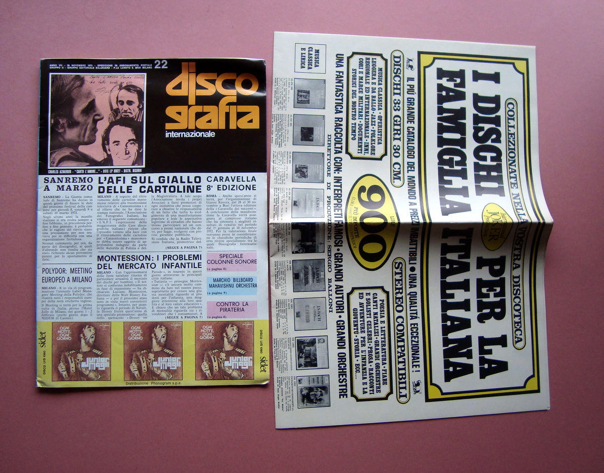 Discografia internazionale N. 22 1972