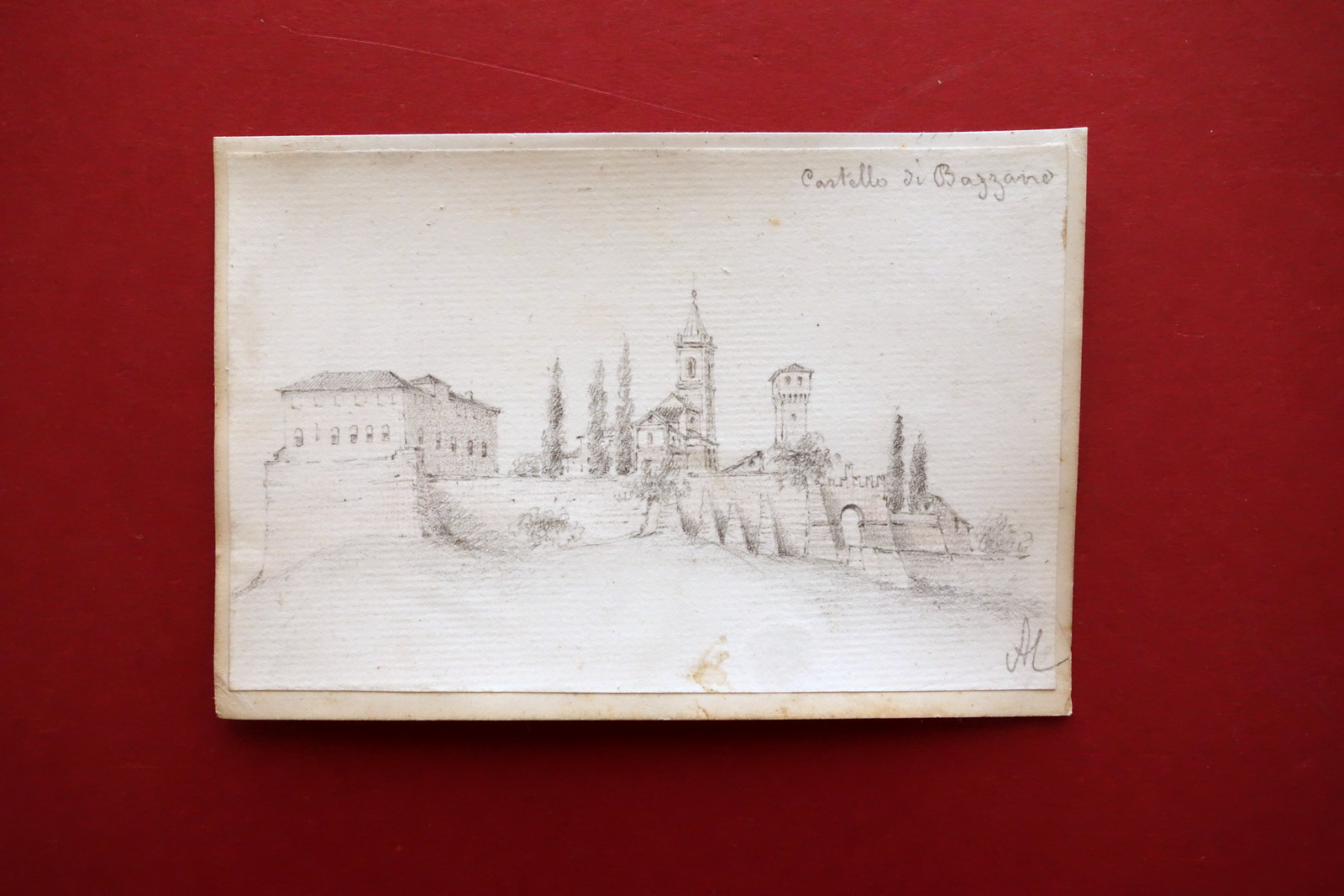Disegno Originale A. Campi Castello di Bazzano Siglato Seconda Met‡ …