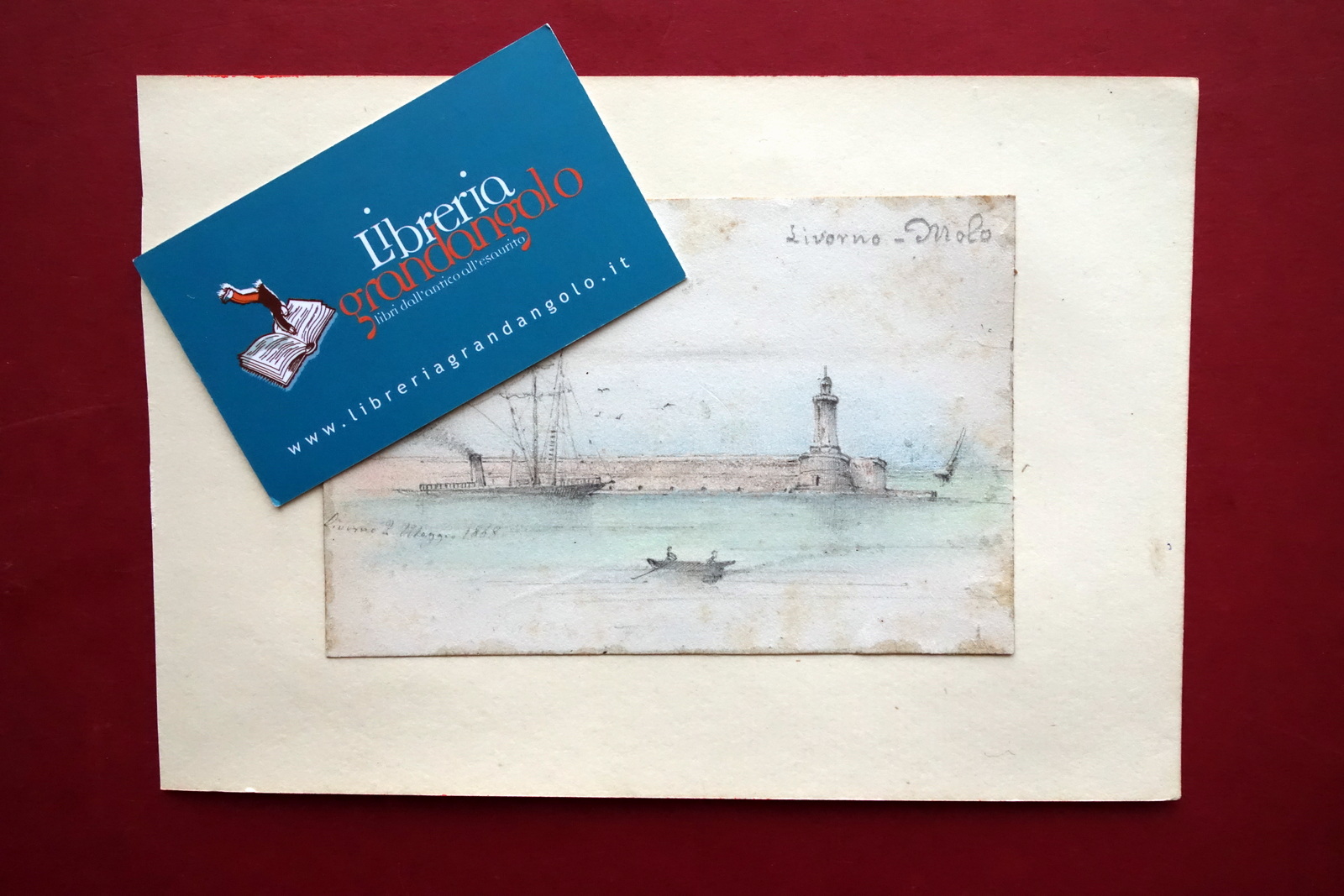 Disegno Originale a Colori Livorno Molo Matita Pastello 2 Maggio …