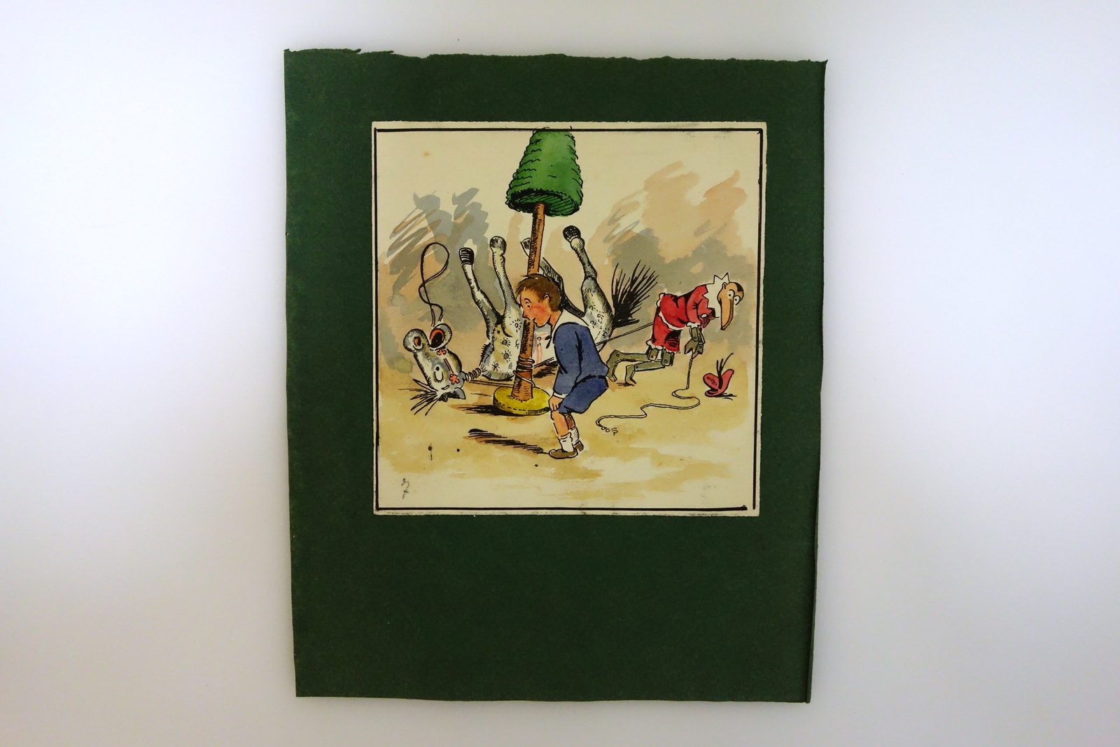 Disegno Originale Illustrazione Pinocchio Pinocchiata Libro per Bambini Anni '20