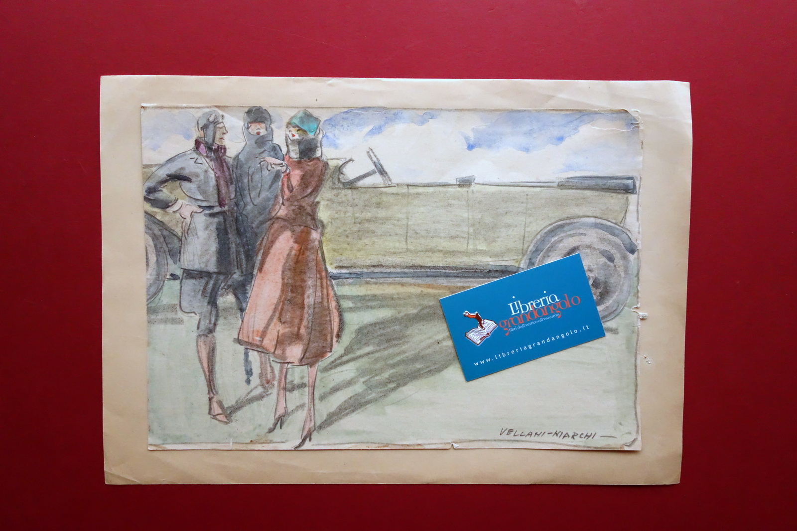 Disegno Originale Mario Vellani Marchi Modena Tecnica Mista Auto Pilota …