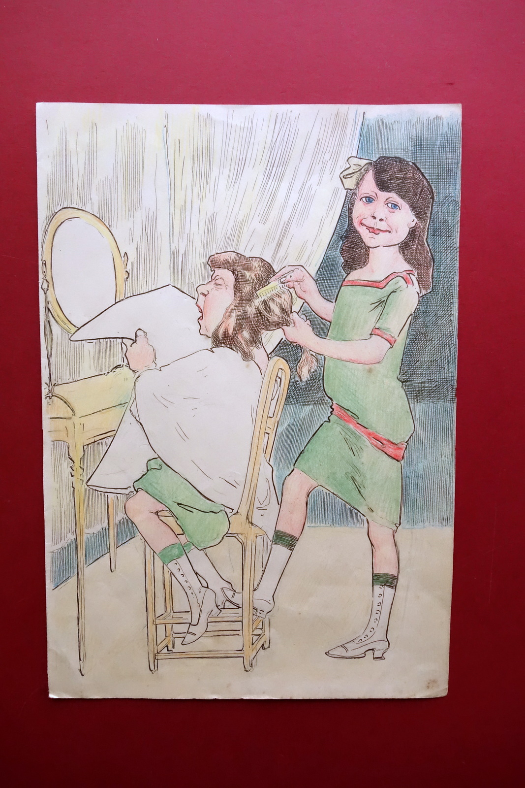 Disegno Originale Tecnica Mista China Matita Bozzetto Non Firmato Anni …