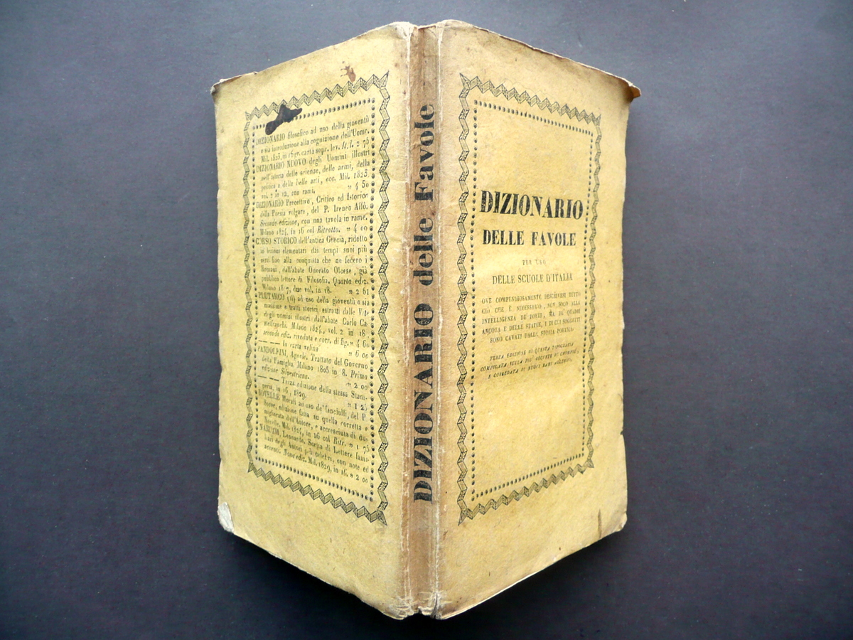 Dizionario delle Favole per Uso delle Scuole d'Italia Silvestri Milano …