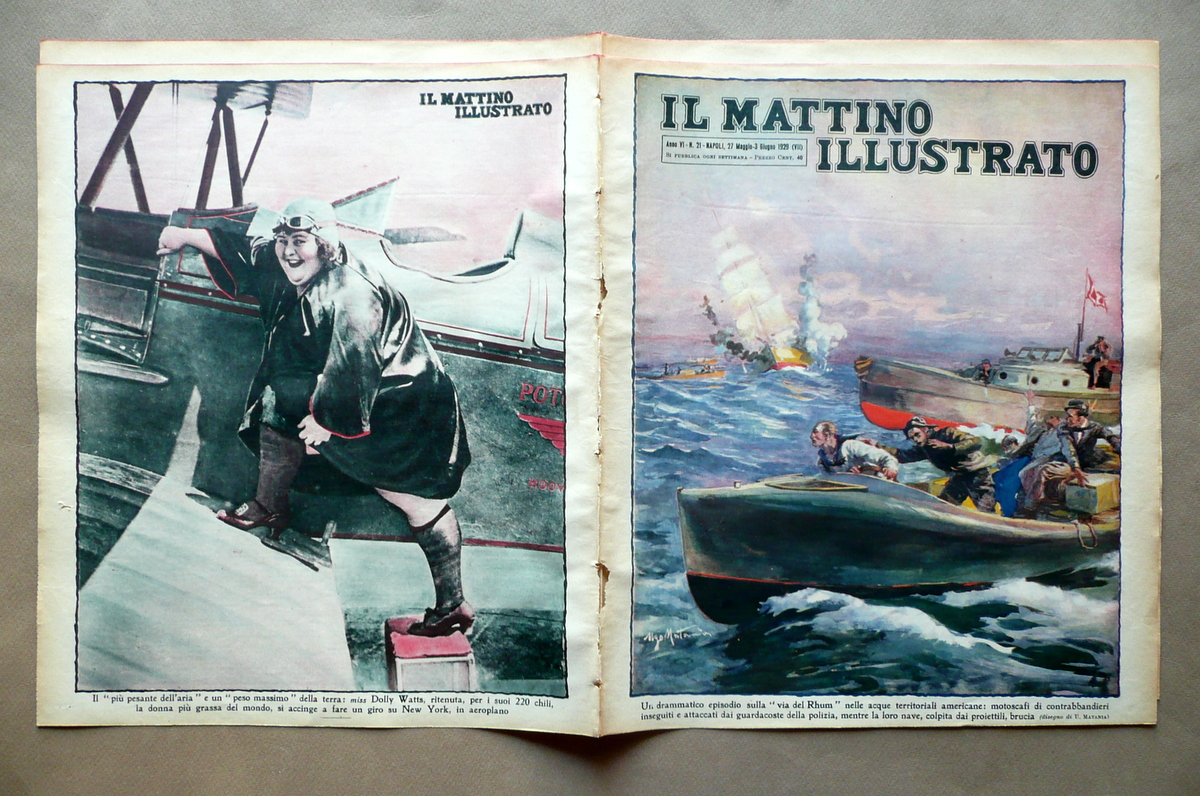 Dolly Watts Obesit‡ Aviazione Volo NY Il Mattino Illustrato N. …