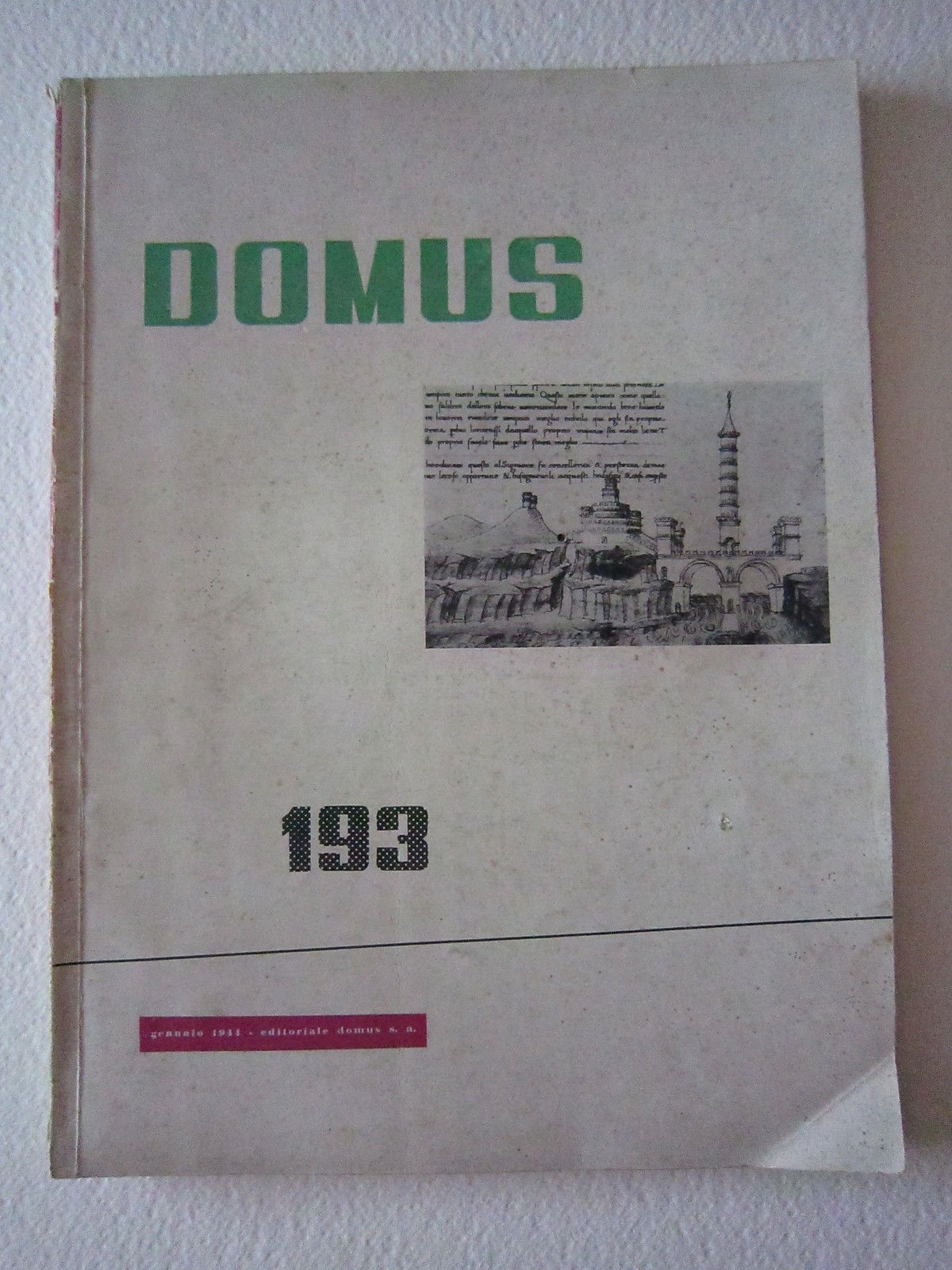 Domus Architettura 1944 193 arredamenti Radici Schiaffino Gardella Bertocchi
