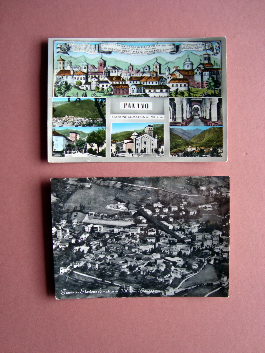 Due Cartoline Fanano 1966 1969 viaggiate Panorama Stazione climatica