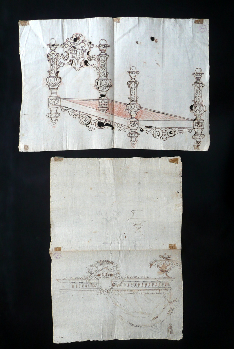 Due Disegni Originali Arredi Modelli Arredamento China '600