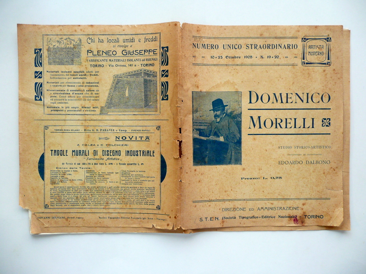 E. Dalbono Domenico Morelli L'Artista Moderno Num. Straordinario 10-25/10/1908