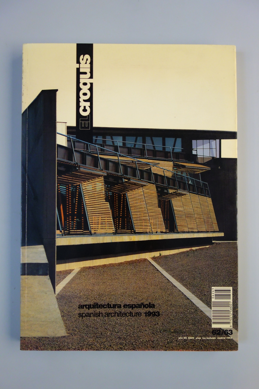 EL CROQUIS ARQUITECTURA ESPANOLA SPANISH ARCHITECTURE 62-63 MADRID 1993