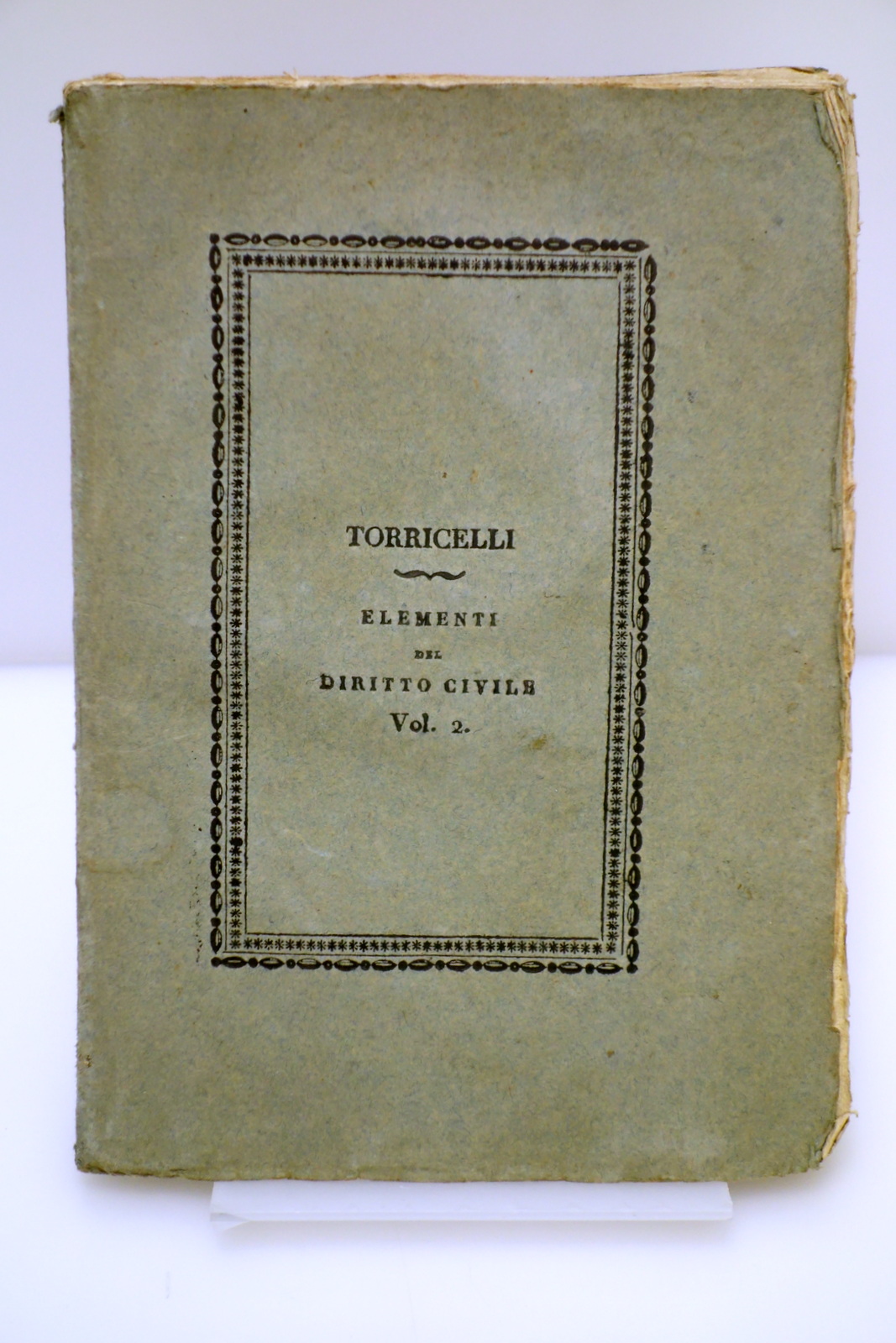 ELEMENTI DEL DIRITTO CIVILE DOMENICO TORRICELLI VOL 2 ANNESIO NOBILI …
