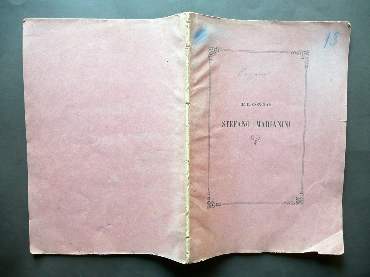 Elogio del Cav. Prof. Stefano Marianini Orazione Razzaboni Soliani Modena …
