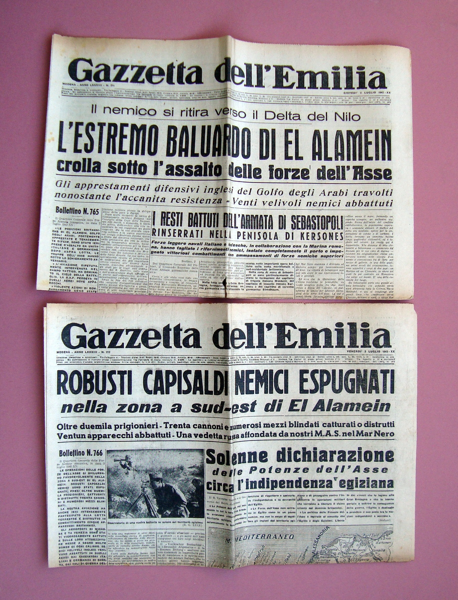 Estremo Baluardo di El Alamein 2 numeri Gazzetta Emilia 1942 …