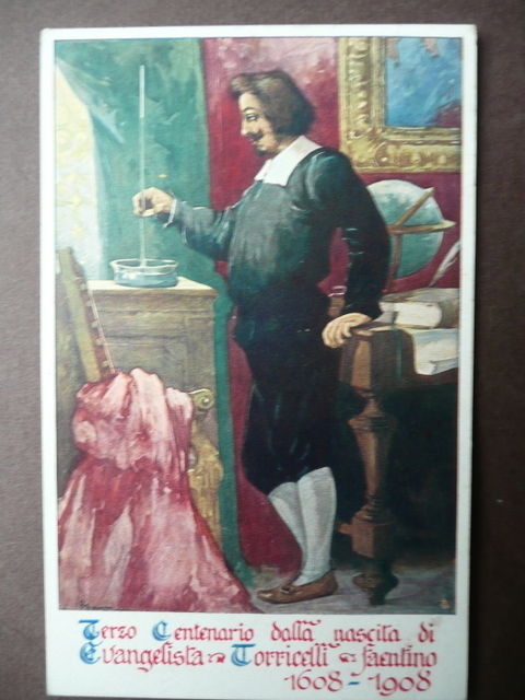 Faenza Cartolina Commemorativa Terzo Centenario Nascita E. Torricelli 1908