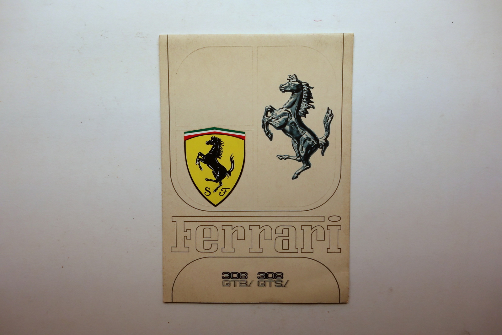 Ferrari 308 GTB GTS Auto Brochure Pubblicitaria Anni '80 con …