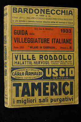 Ferrovie Terme Alberghi Milano Villeggiature Italiane Redaelli 1933