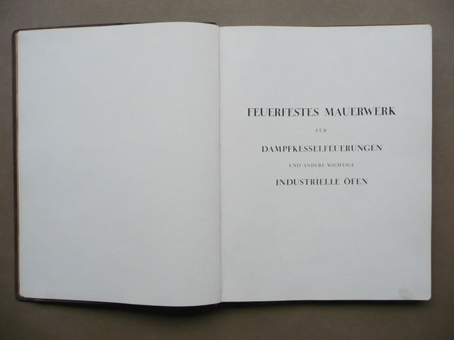 Feuerfestes Mauerwerk Edilizia Murature Refrattarie Industria Germania 1933