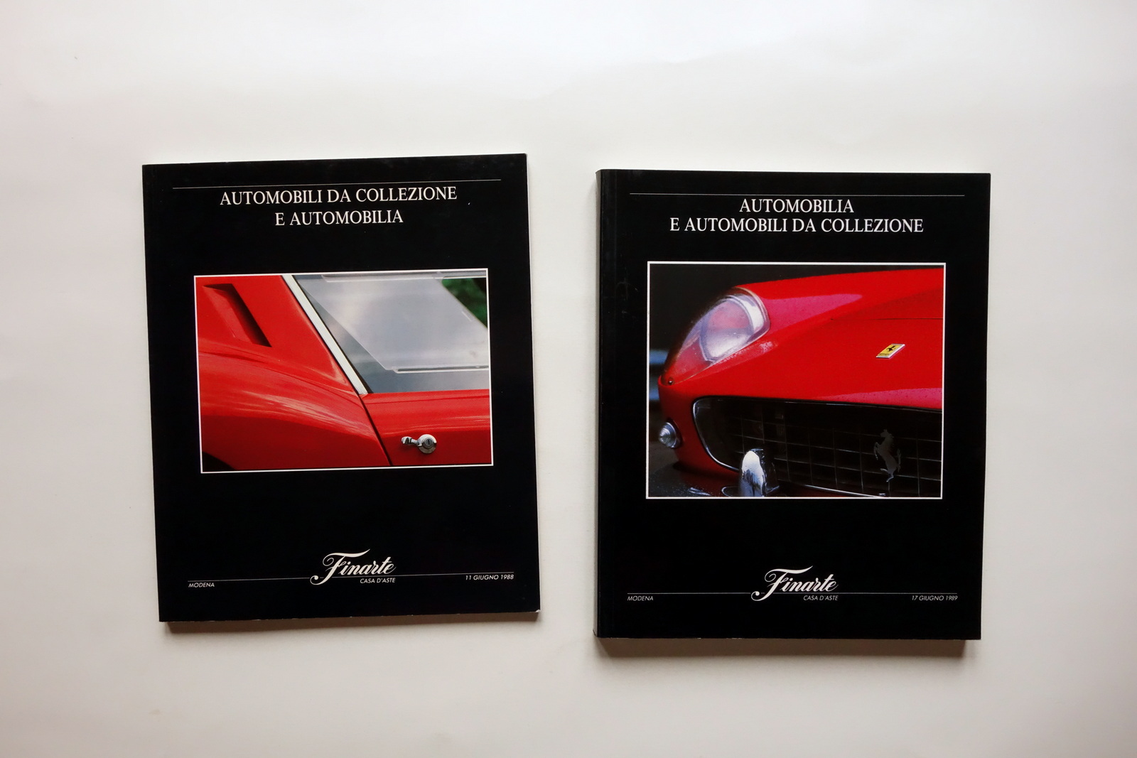 Finarte 2 Cataloghi Aste Automobilia Automobili Enzo Ferrari 1988-1989 Modena