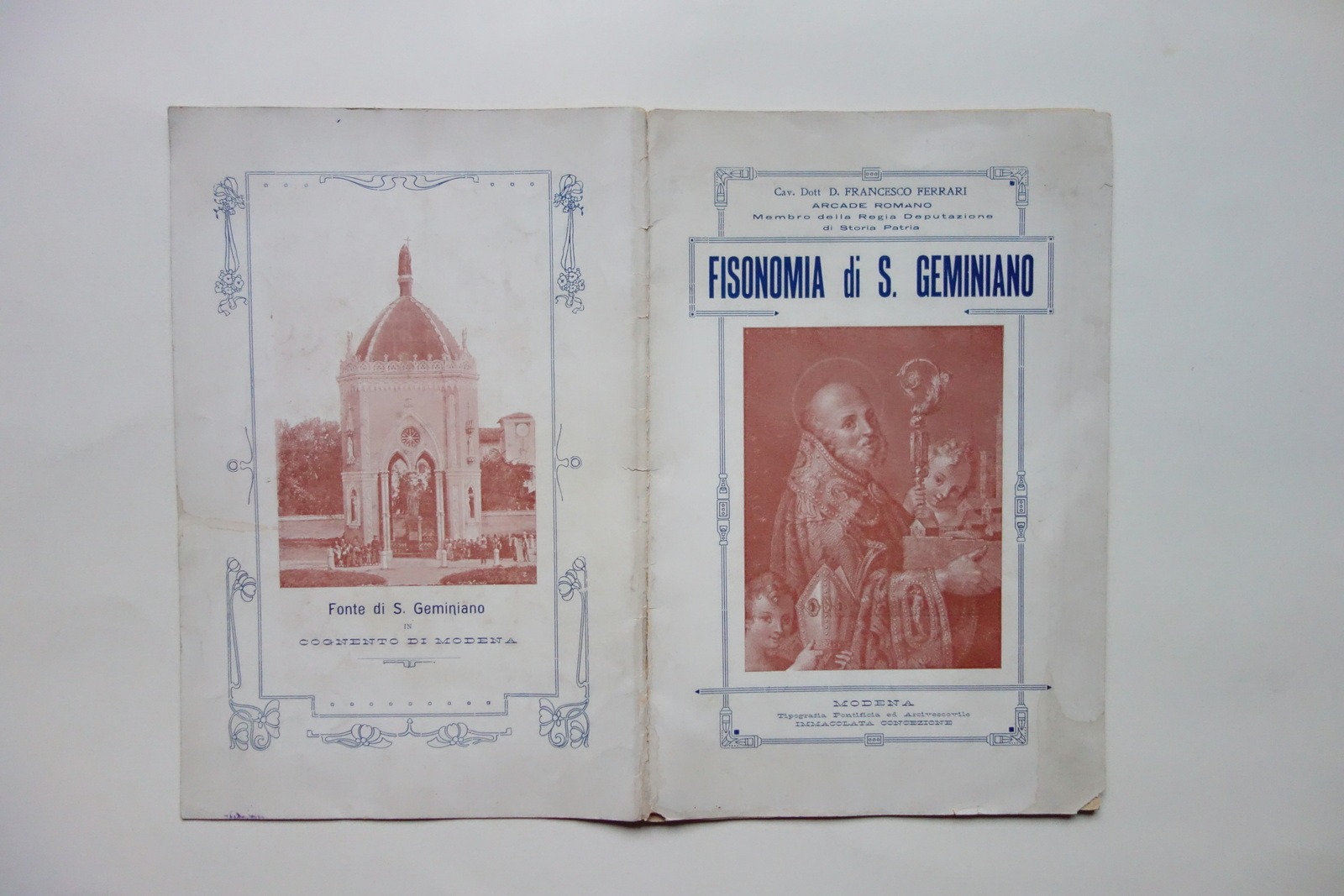Fisonomia di S. Geminiano F. Ferrari Tip. Immacolata Concezione Modena …