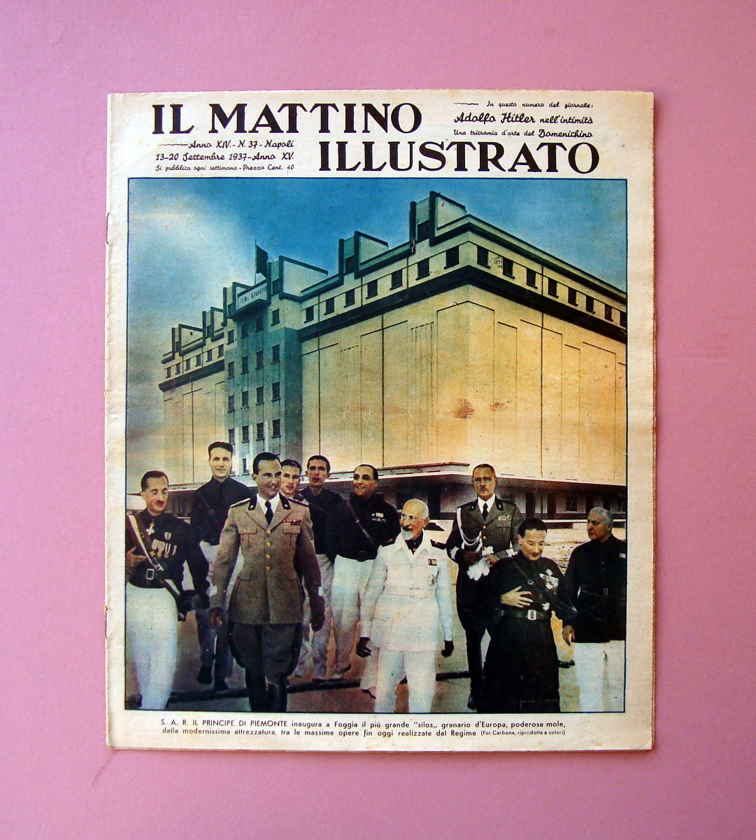 Foggia inaugurazione Silos grano Il Mattino Illustrato n 37 1937