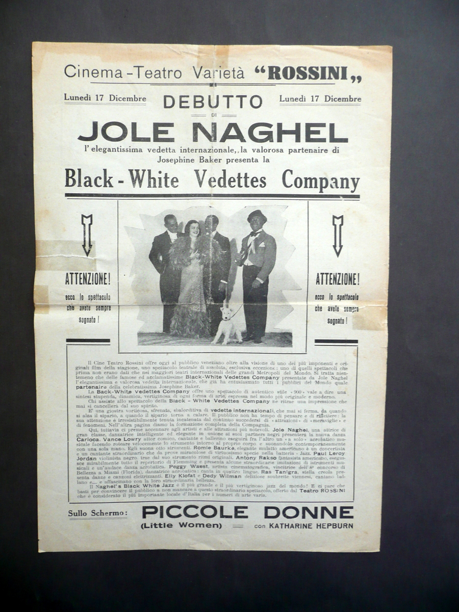Foglio Volante Jole Naghel Cinema Teatro Rossini Piccole Donne Hepburn …