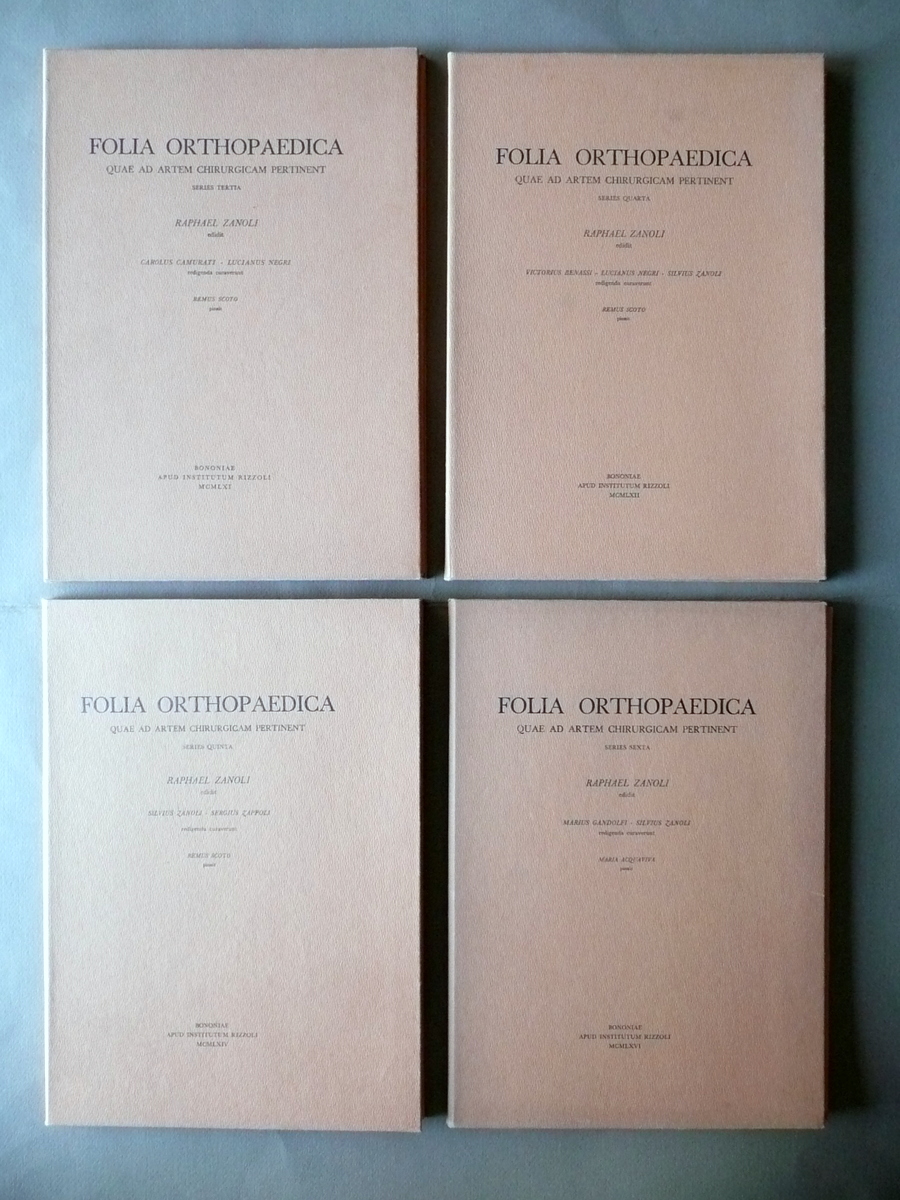 Folia Orthopaedica Zanoli Istituto Rizzoli Bologna 1961 Serie 3∞ 6∞ …