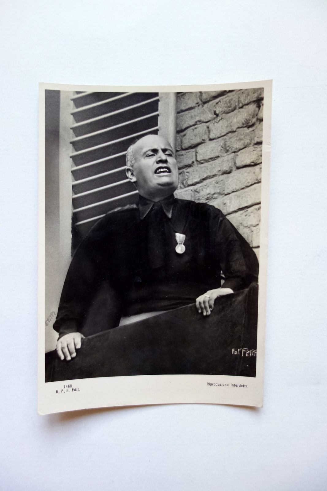 Fotocartolina Originale Ventennio Mussolini Discorso Foto Petitti Ballarini