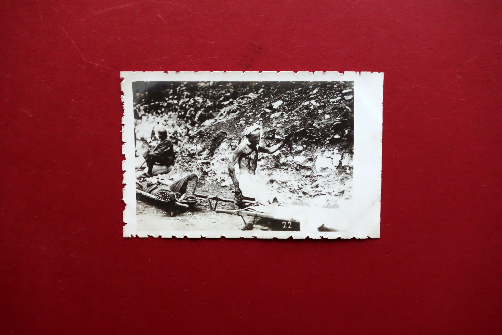 Fotocartolina Originale WW1 Grande Guerra Ferito Grave sul Monte Santo …