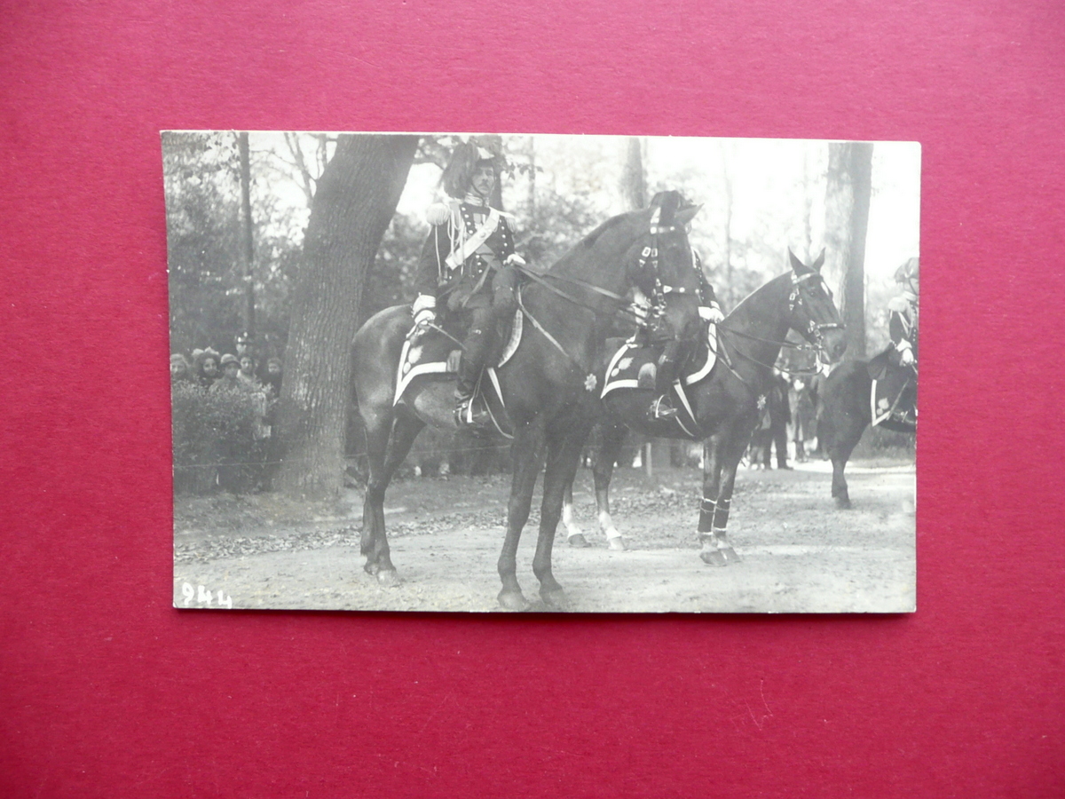 Fotocartolina Ufficiali a Cavallo Uniforme Militaria Foto Zaccaria Firenze