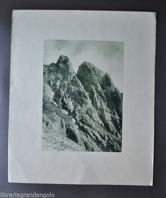 Fotografia Incisione Originale Alpinismo Montagna Dolomiti primi 1900 I