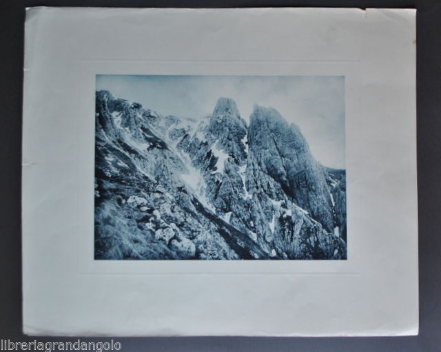 Fotografia Incisione Originale Alpinismo Montagna Dolomiti primi 1900 II