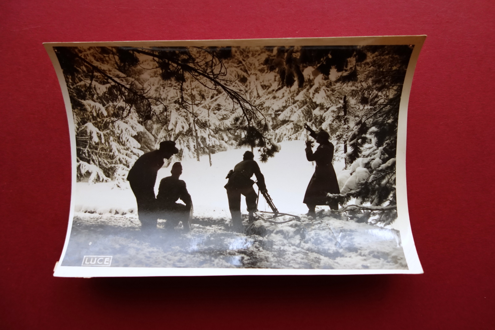 Fotografia Istituto LUCE Fronte Alpino Italiano Mortai Tedeschi 5/1/1945