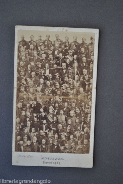 Fotografia Mosaico Governanti Europa Capi stato Mosaique DisdÈri Brevetto 1800