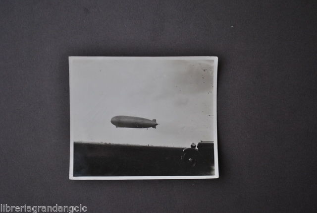 Fotografia Originale Amatoriale Aviazione Dirigibile Volo D'Amico Roma 1939